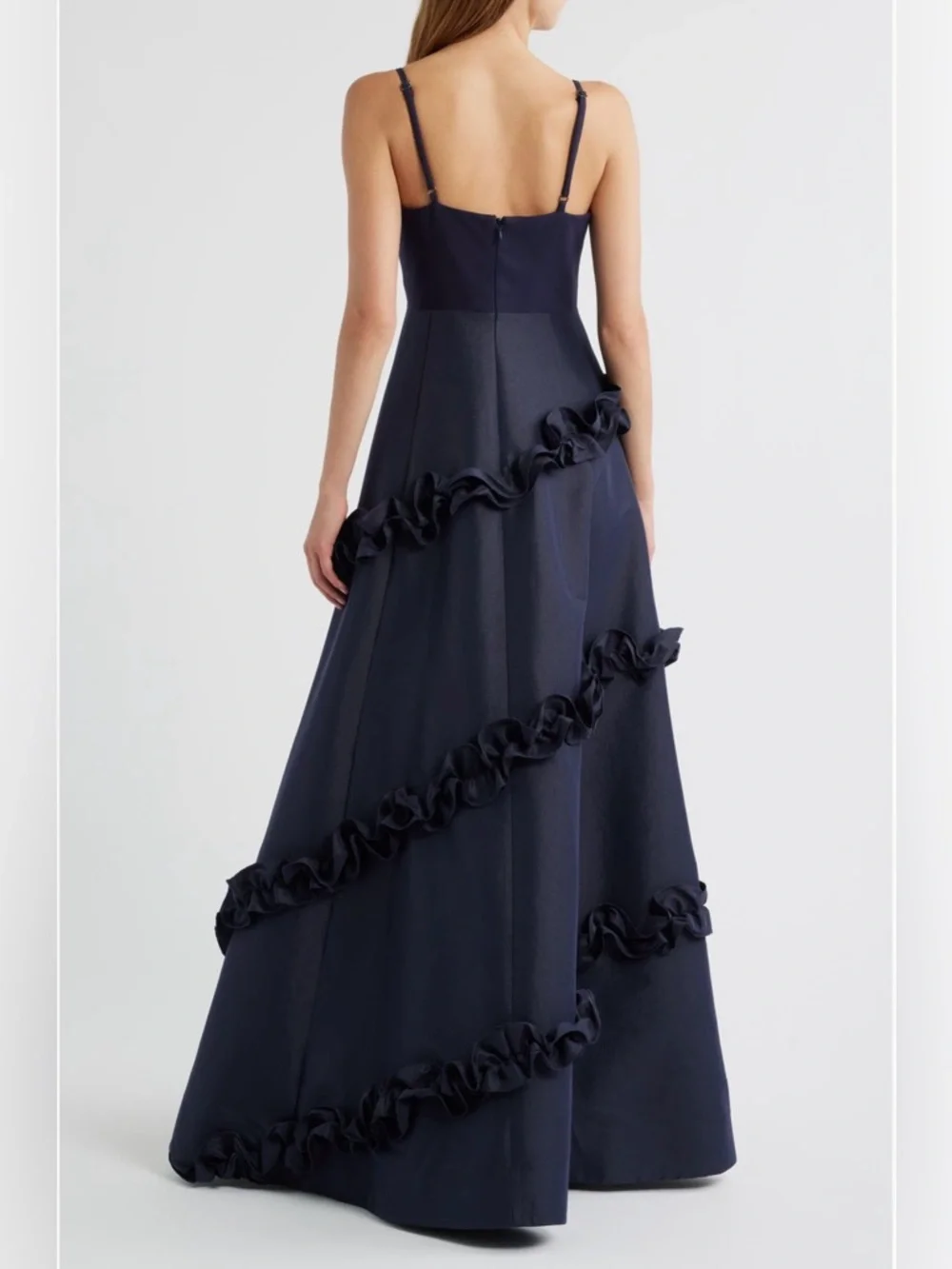 LIKELY - Alissa Ruffle Ballgown Navy Size 10 - Picture 2 of 16
